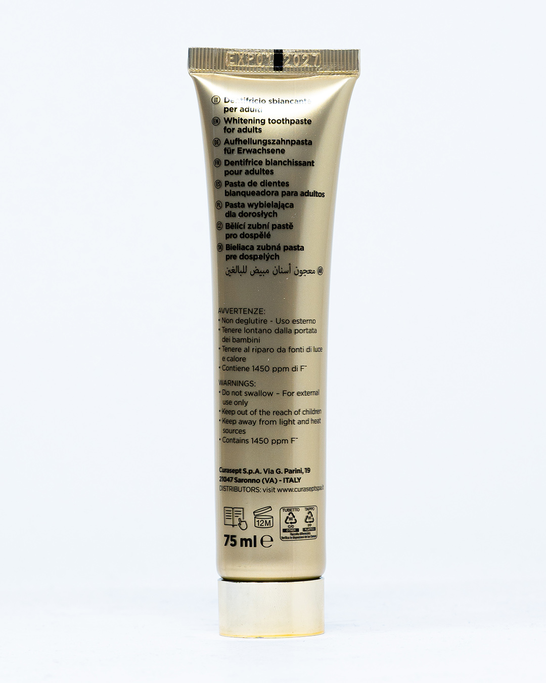 Curasept Dentifricio Gold Luxury - 75 ml