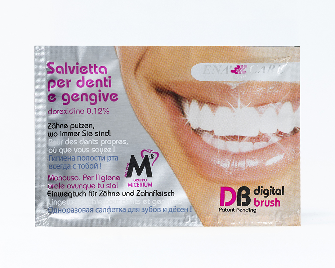 Ena Oral Care Salviette Digital Brush CHX 0,12% - 5 pz