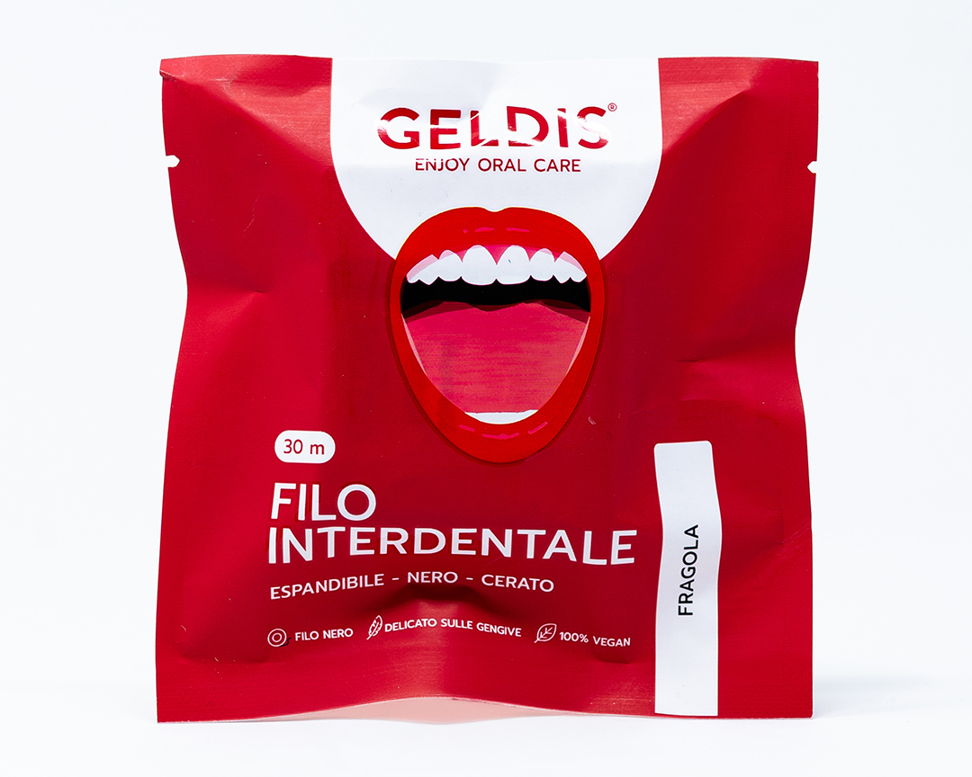 Geldis Filo Interdentale Espandibile alla Fragola - 30 mt