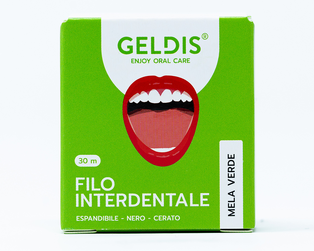 Geldis Filo Interdentale Espandibile alla Mela Verde - 30 mt